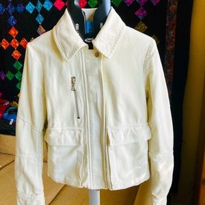 NILI LOTAN Moto Jacket Nordic White Sz 6 NWT